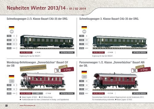 Neuheiten Winter 2013/2014 - Fleischmann