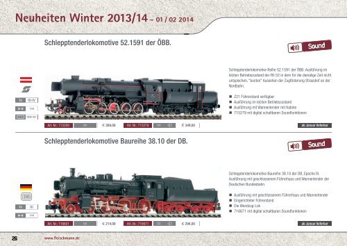 Neuheiten Winter 2013/2014 - Fleischmann