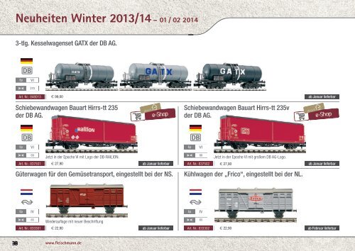 Neuheiten Winter 2013/2014 - Fleischmann