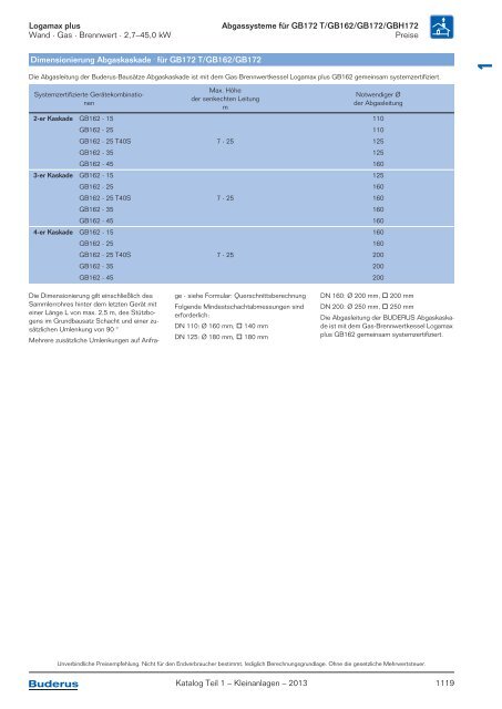 Buderus Gesamt-Preisliste und Rabattliste Katalog Teil 1 - Heizungs ...