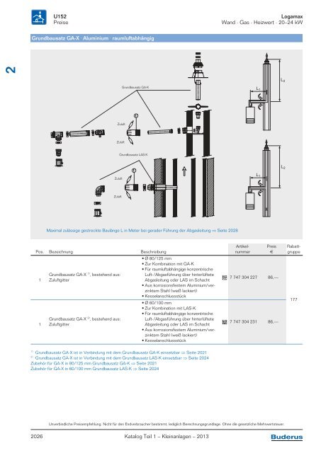 Buderus Gesamt-Preisliste und Rabattliste Katalog Teil 1 - Heizungs ...