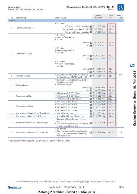 Buderus Gesamt-Preisliste und Rabattliste Katalog Teil 1 - Heizungs ...