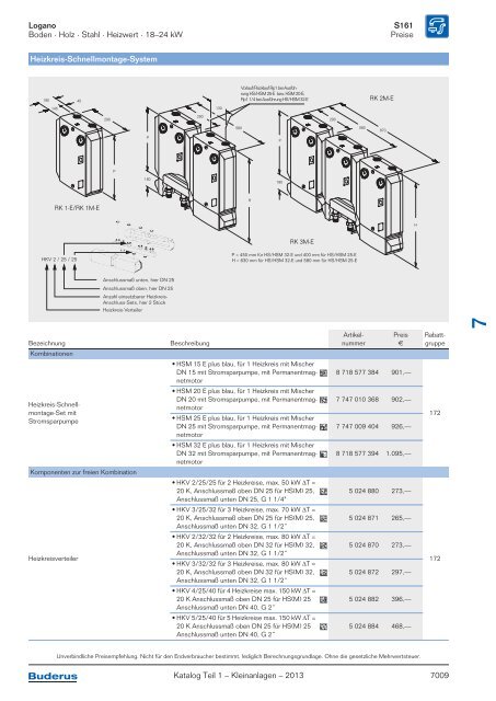 Buderus Gesamt-Preisliste und Rabattliste Katalog Teil 1 - Heizungs ...