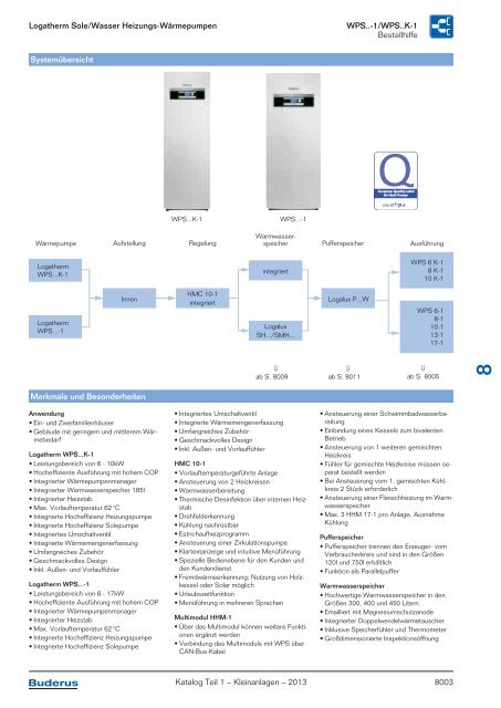 Buderus Gesamt-Preisliste und Rabattliste Katalog Teil 1 - Heizungs ...