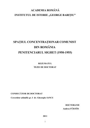 rezumat romana.pdf - Institutul de Istorie