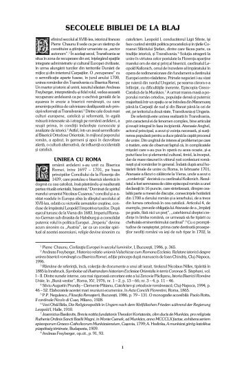Secolele Bibliei de la Blaj.pdf - Institutul de Istorie