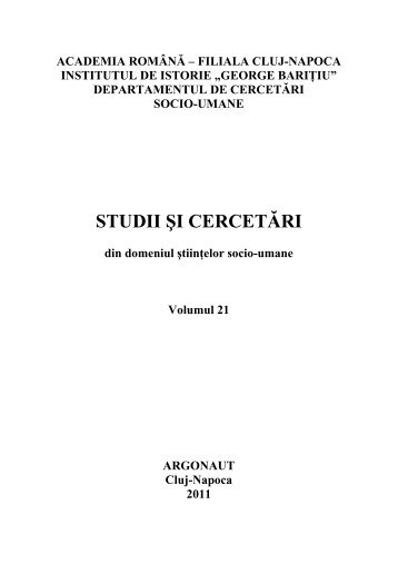 VOLUM 21.pdf - Institutul de Istorie