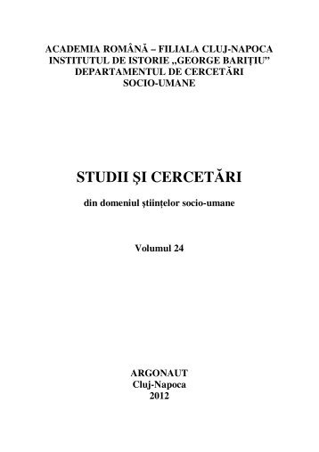 VOLUM 24.pdf - Institutul de Istorie