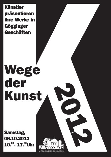 Aktueller Flyer und Wegweiser für Wege der Kunst - Host Europe