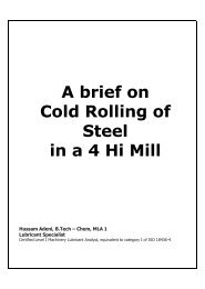 A brief on Cold Rolling of Steel in a 4 Hi Mill
