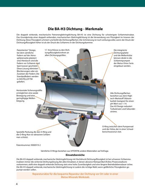 Mechanische Schlamm-Gleitringdichtung