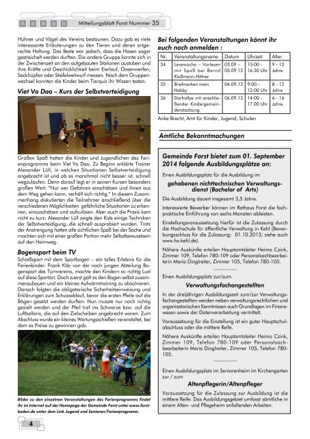 Mitteilungsblatt Nr. 35 vom 29.08.2013 - Forst in Baden