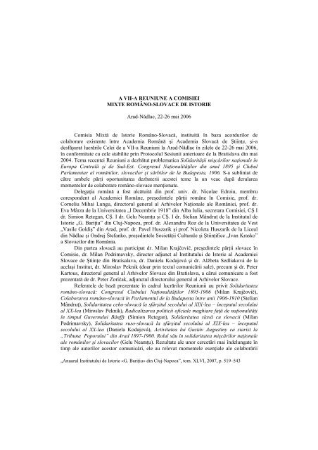 27Mixta Romano-Slovaca.pdf - Institutul de Istorie