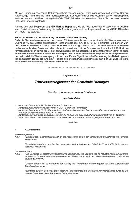 Protokoll der Gemeindeversammlung - Gemeinde Düdingen