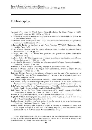 Bibliography - Institute of Historical Research