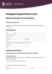 Delegate Registration Form - Institute of Historical Research