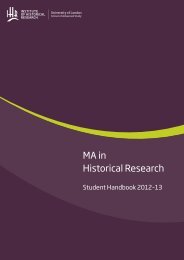 MA handbook - Institute of Historical Research