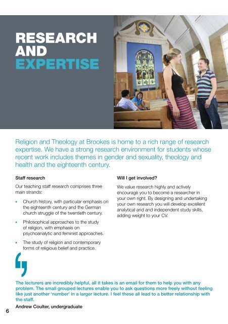 Religion and Theology - Oxford Brookes University - Department of ...