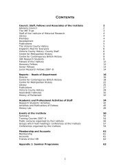 IHR annual report 2007-8 - Institute of Historical Research