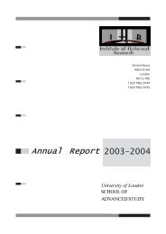 IHR Annual Report 2003-4 - Institute of Historical Research