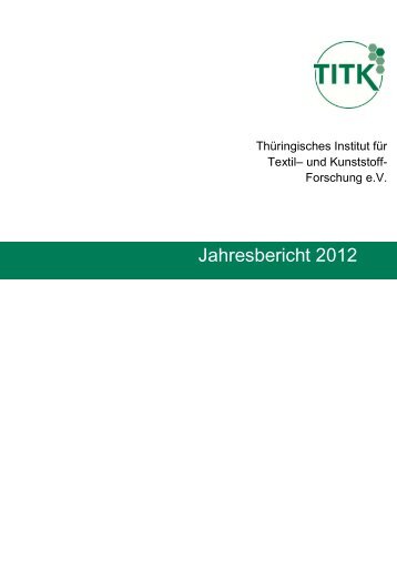 Jahresbericht 2012 - TITK