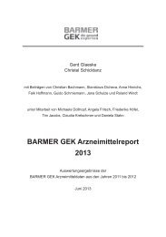 BARMER GEK Arzneimittelreport 2013