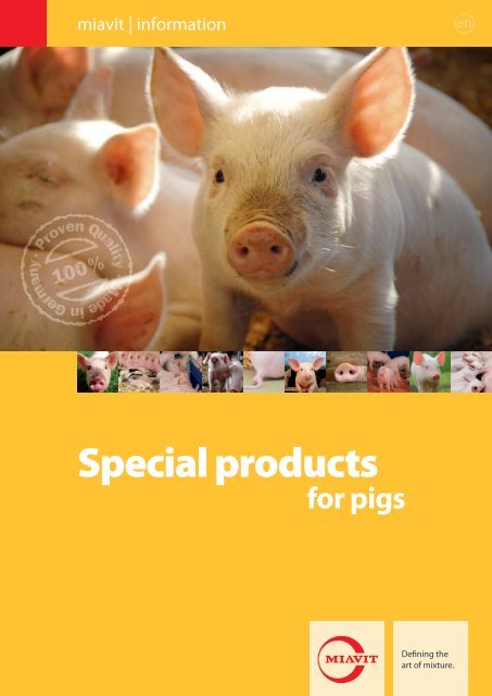 Flyer special products for pigs - MIAVIT