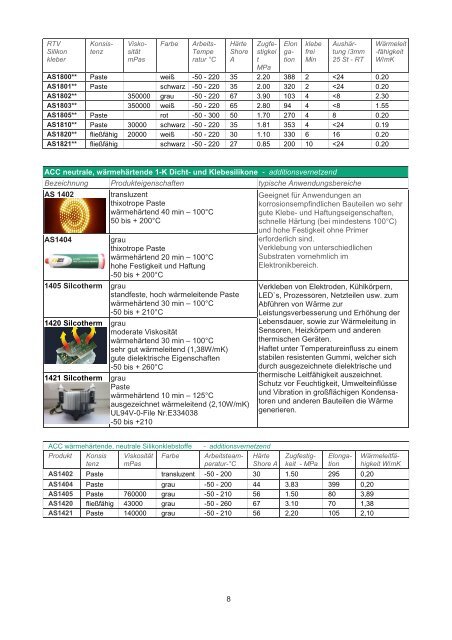 Katalog für Kleb-, Dicht-, Beschichtungsmaterialien - DE - Baltres