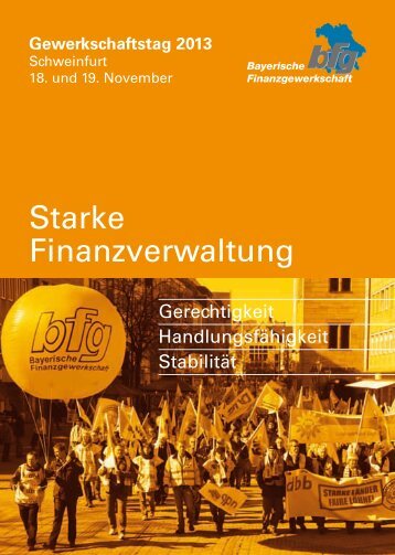 Geschäftsbericht 2013.indd - Bayerische Finanzgewerkschaft