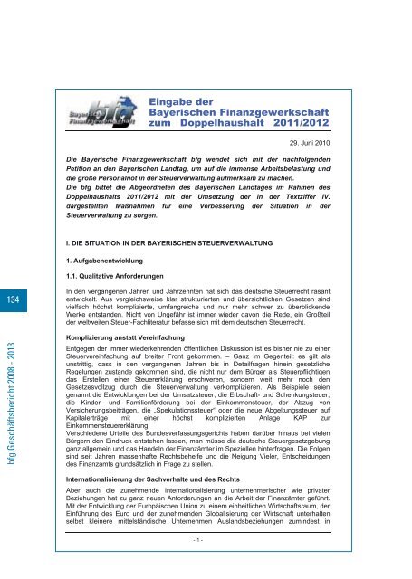 Geschäftsbericht 2013.indd - Bayerische Finanzgewerkschaft