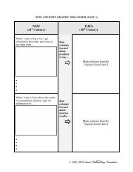 Now and Then Graphic Organizer