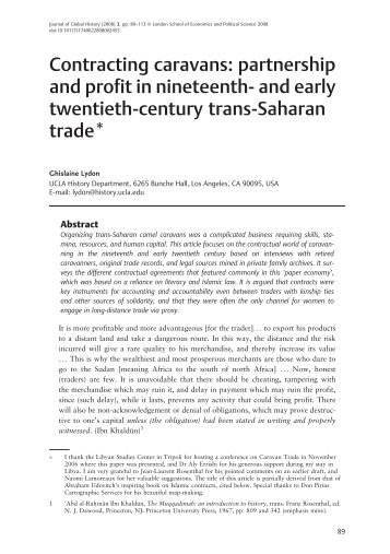 Contracting caravans - Cambridge Journals - Cambridge University ...