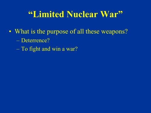 Nuclear Issues in the 1970s and 1980s