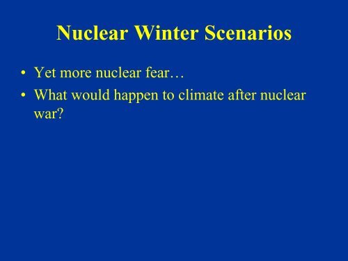 Nuclear Issues in the 1970s and 1980s