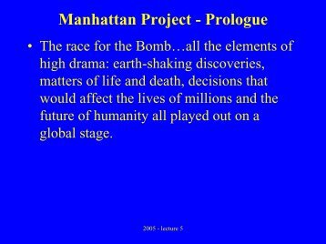 Manhattan Project - Prologue - UCSB Department of History