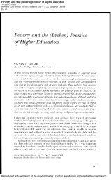 Poverty and the (broken) promise of higher education - UCSB ...
