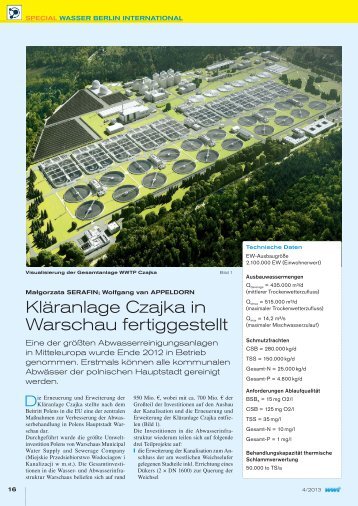 Kläranlage Czajka in Warschau fertiggestellt - ILF Consulting ...