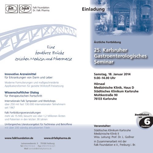 25. Karlsruher Gastroenterologisches Seminar - Dr. Falk Pharma ...