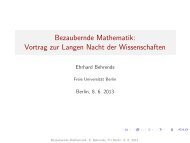 Bezaubernde Mathematik - Freie Universität Berlin