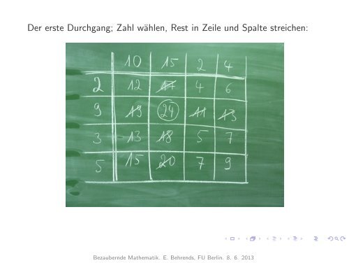 Bezaubernde Mathematik - Freie Universität Berlin