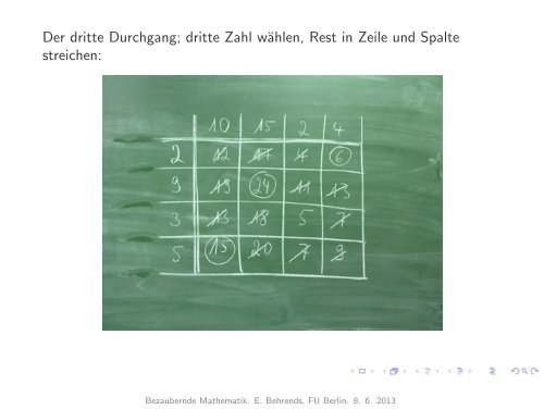 Bezaubernde Mathematik - Freie Universität Berlin