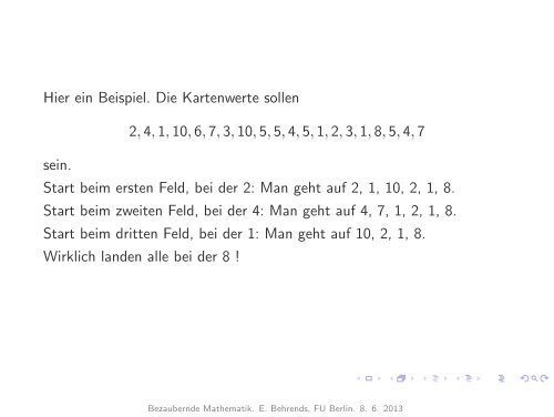 Bezaubernde Mathematik - Freie Universität Berlin