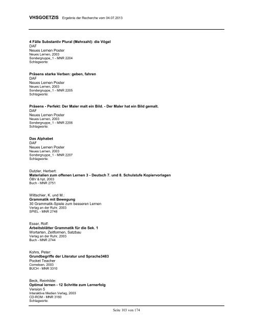 Seite 1 von 174 Dreke, Michael: Grammatik & Wortschatz üben mit ...