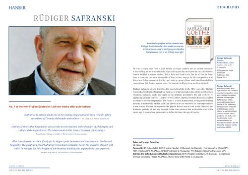 FOREIGN RIGHTS AUTUMN 2013 - Hanser Literaturverlage