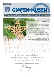 Mitteilungsblatt Nr. 25, KW 51 - Gemeinde Grafenhausen