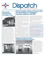 Fall 2005 Dispatch - Jamestown Settlement
