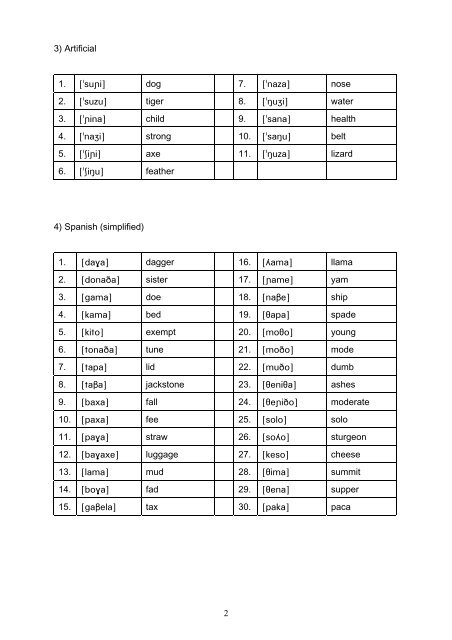 Phonetics and phonology phonemic analysis exercises