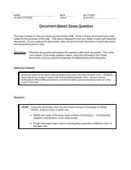 Document-Based Essay Question - Historyteacher.net