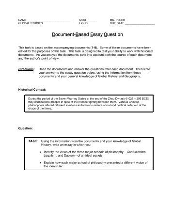 Document based essay
