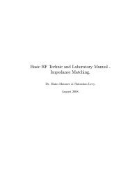 Basic RF Technic and Laboratory Manual - Impedance Matching.